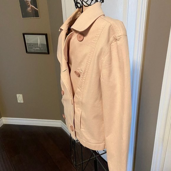 Pink GAP Jean Jacket. Double Breasted and Well Constructed. Size M GUC - Picture 3 of 15